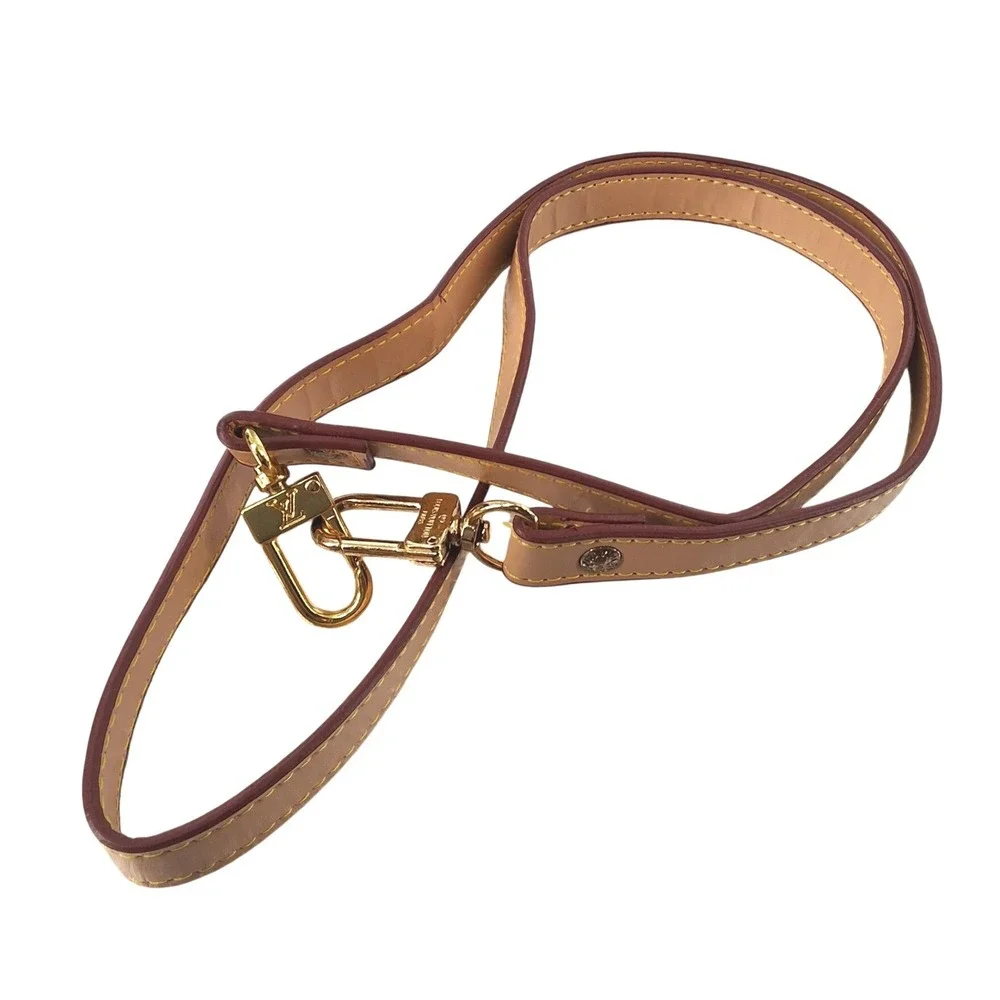 Louis Vuitton Vachetta Leather Crossbody Shoulder Strap Gold Hardware Tan